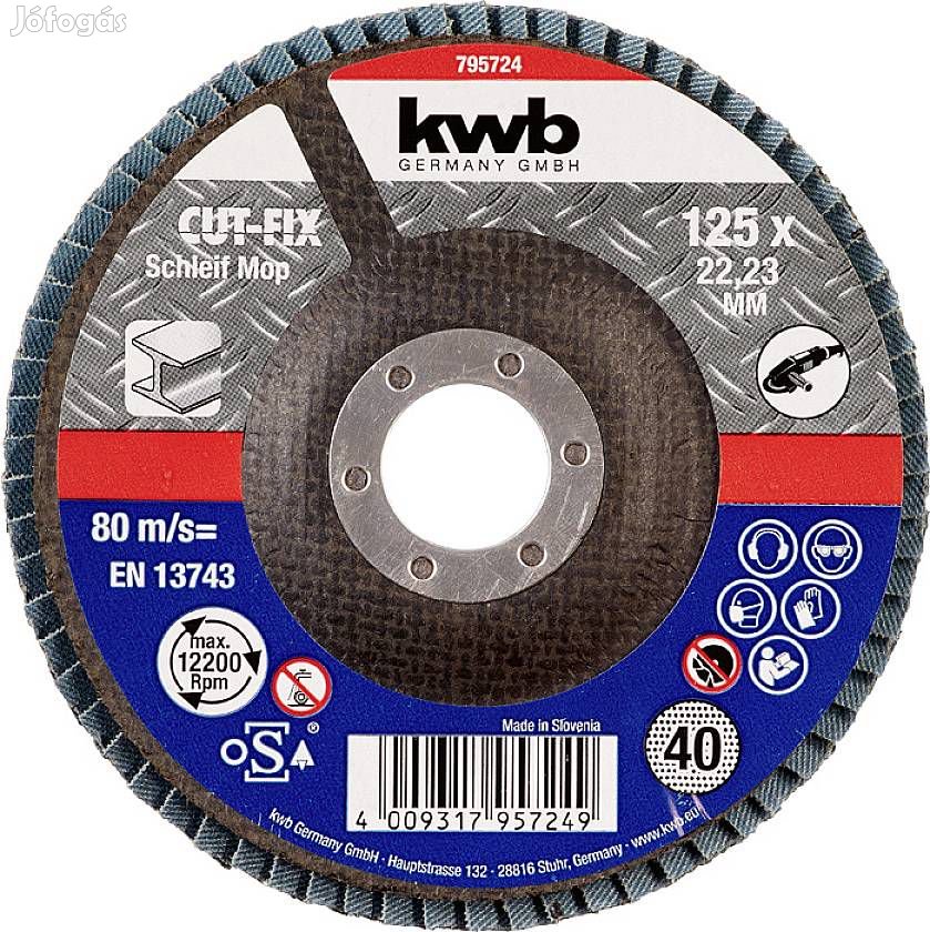 KWB PROFI CUT-FIX lamellás legyező csiszolókorong 125mm G40 (49795724