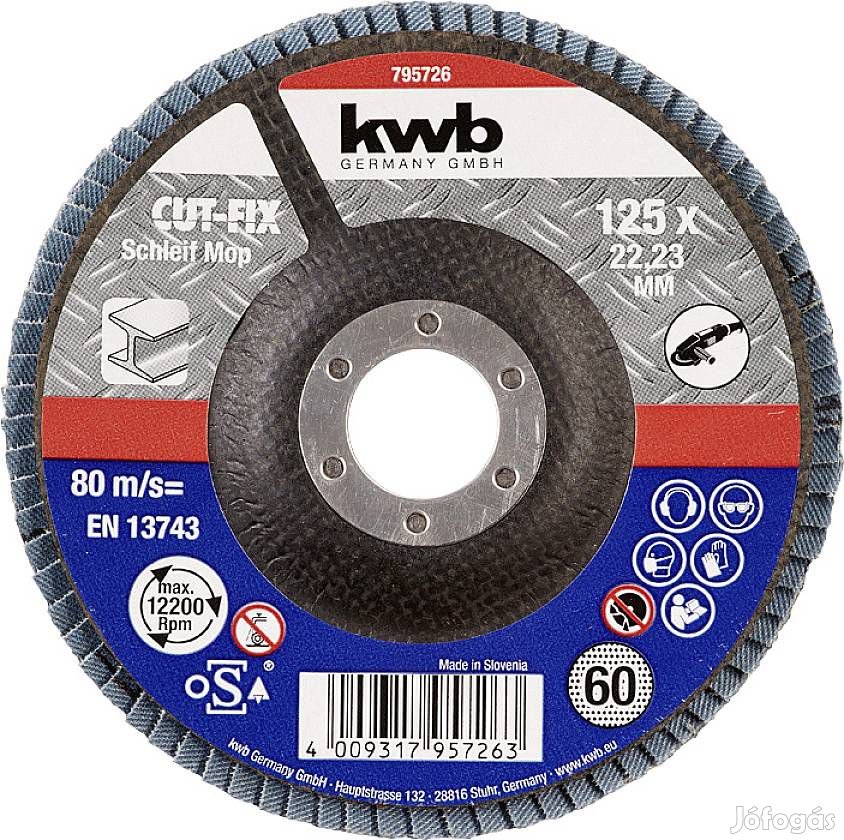 KWB PROFI CUT-FIX lamellás legyező csiszolókorong 125mm G60 (49795726