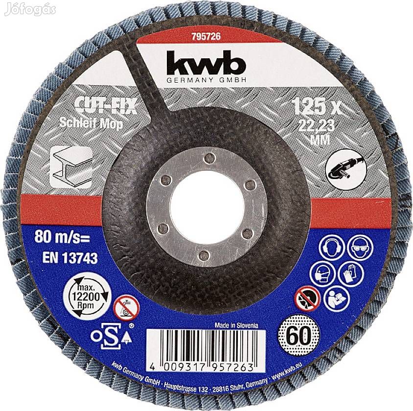 KWB PROFI CUT-FIX lamellás legyező csiszolókorong 125mm G60 (49795726