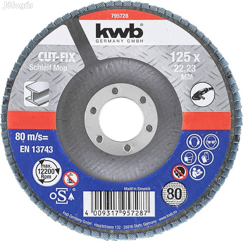 KWB PROFI CUT-FIX lamellás legyező csiszolókorong 125mm G80 (49795728