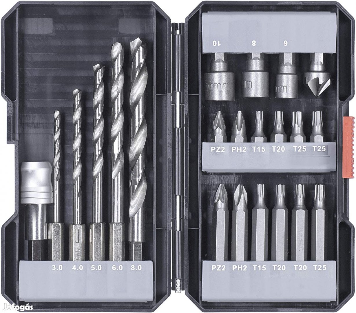 KWB STANDARD CrV, HSS BIT BOX bit, fúrószár készlet 22 db (49108805)