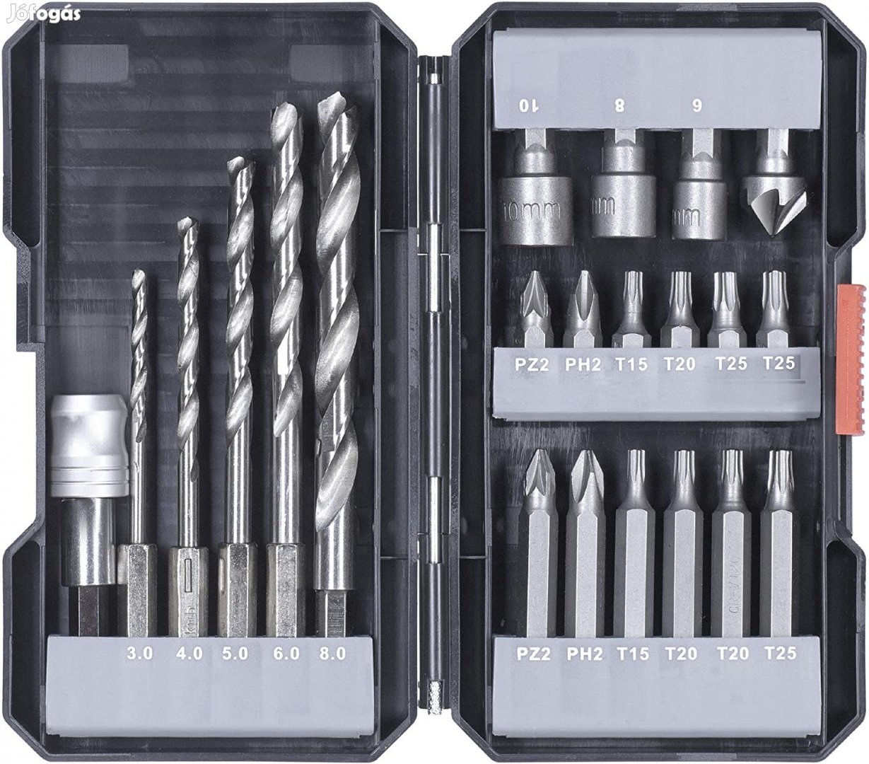 KWB STANDARD CrV, HSS BIT BOX bit, fúrószár készlet 22 db (49108805)