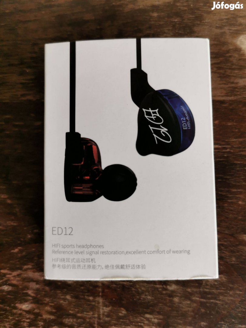 KZ Audio ED12 fülhallgató 3,5 mm jack mikrofonnal + mikrofonos Bluetoo