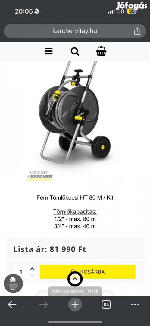 KÄRcher fém tömlőkocsi HT 80 M / Kit