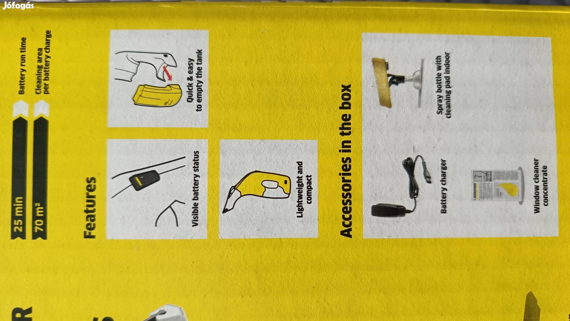 Kärcher akkus ablak tisztító gép 