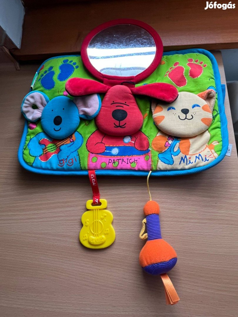 K's Kids tükrös, hangot adó bébi foglalkoztató játék, hasaló párna, au