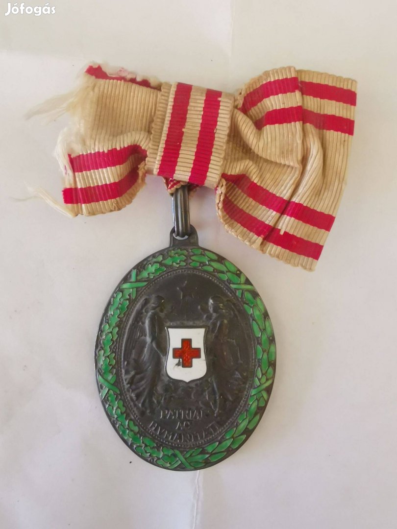 K u K - KUK osztrák magyar Vöröskereszt díszérme ezüst
