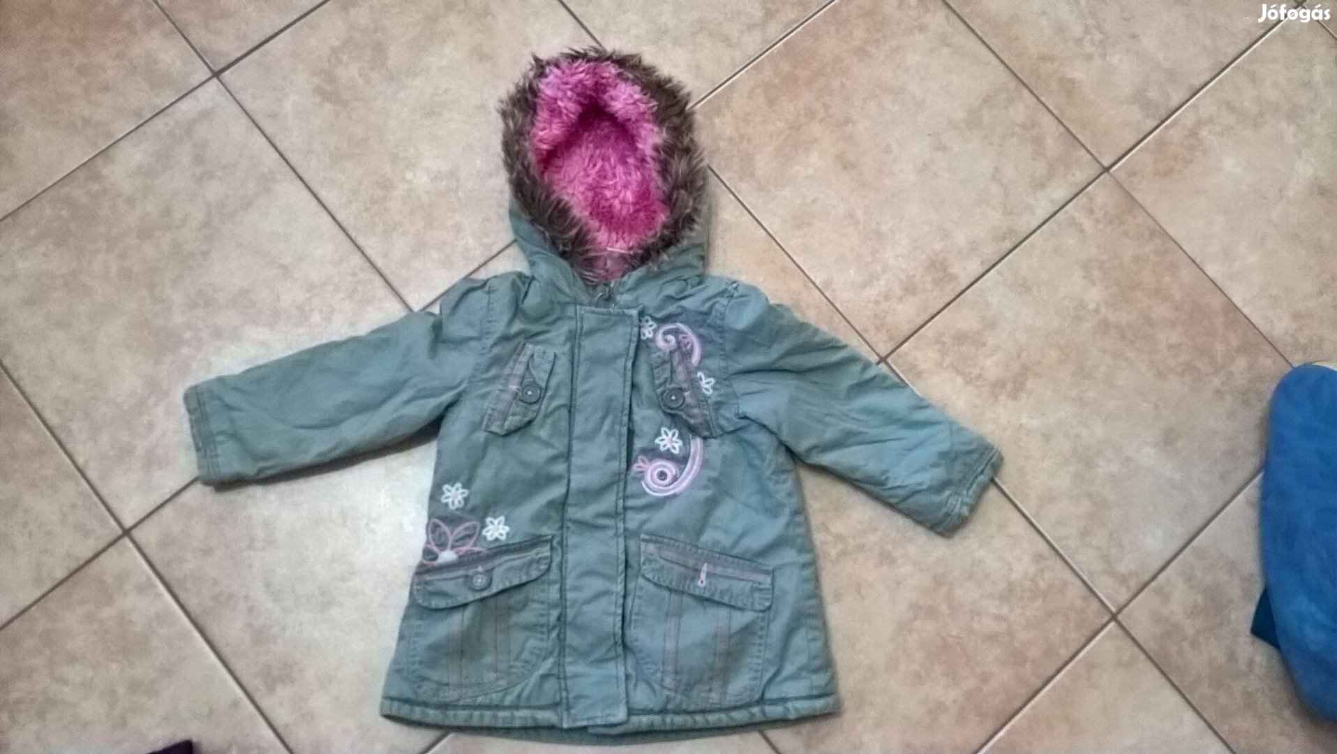 Kabát Gyermek gyerek kislány bélelt 92-es 1,5-2 évesre