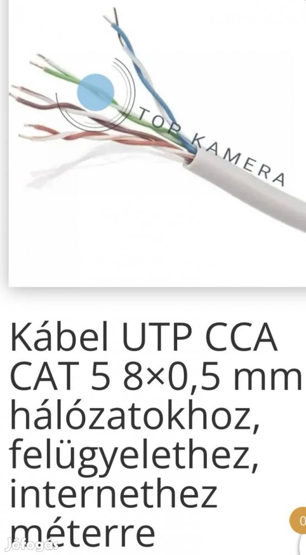 Kábel UTP CCA CAT 8*0.5 mm