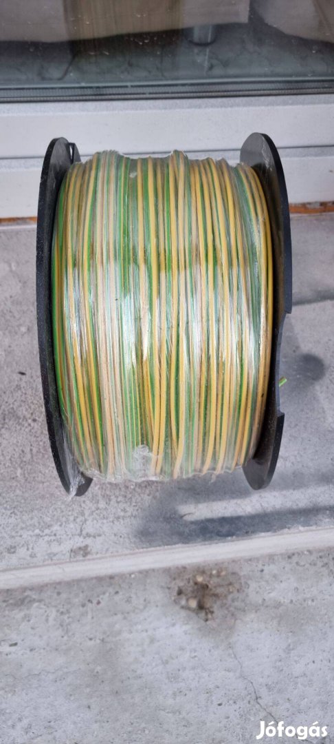 Kábel. 6mm Zöldsárga MKH