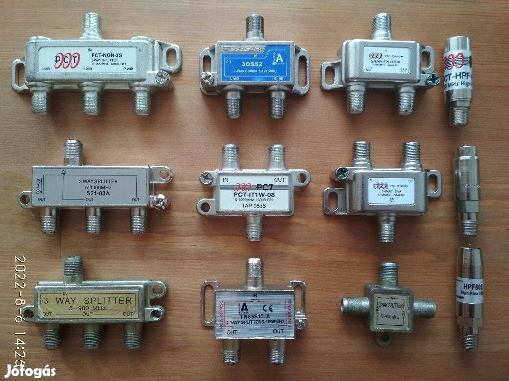 Kábel tv elosztók, közösítők, tartozékok