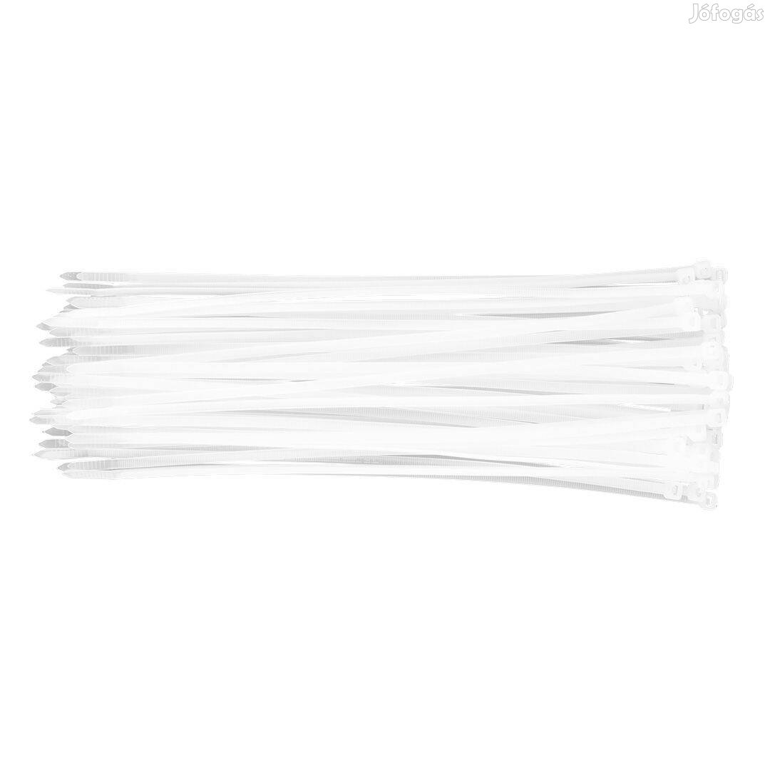 Kábelkötegelő NEO gyorskötöző 3.6mm x 300 mm fehér 100 darab 01-604