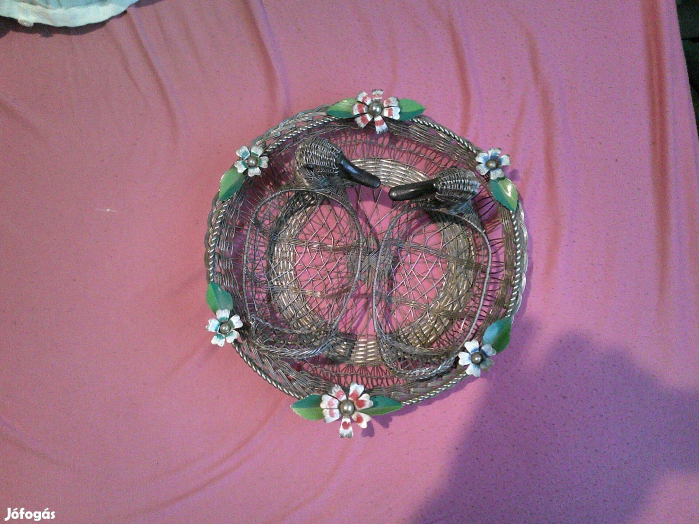 Kacsa asztali kosár, dísz