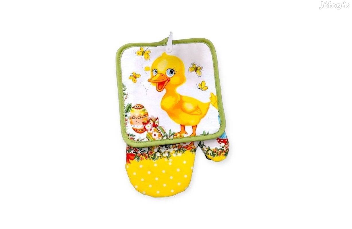 Kacsás-pillangós edényfogó kesztyű szalvétával 2 db-os szett