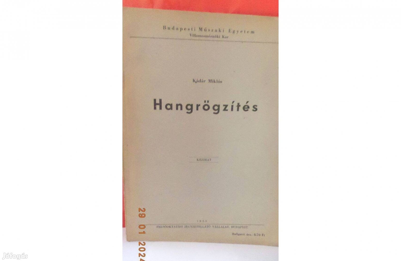 Kádár Miklós: Hangrögzítés