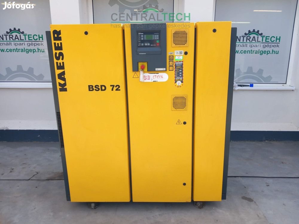 Kaeser BSD 72 csavarkompresszor 7m3/perc, 37kW, 7.5bar