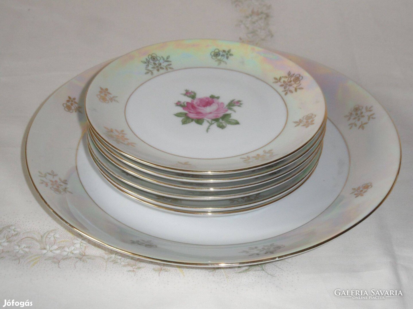 Kahla porcelán süteményes készlet ( 7 db. )