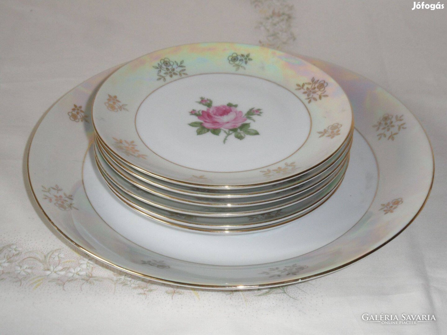 Kahla porcelán süteményes készlet ( 7 db. )