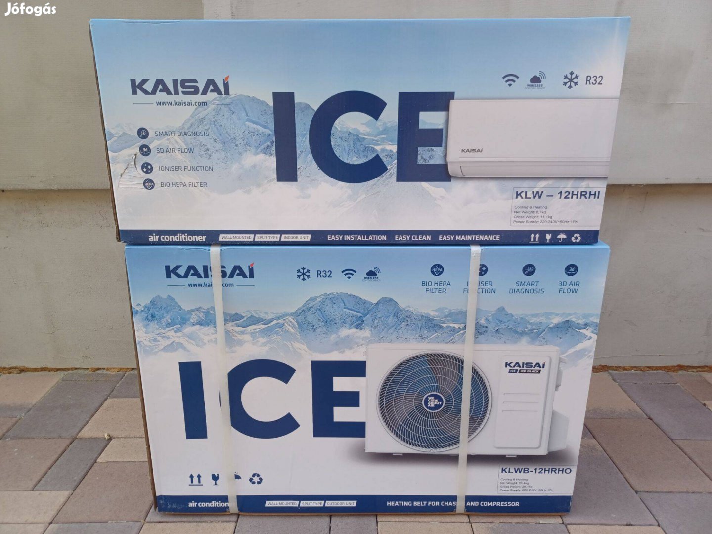 Kaisai Ice 3,5 kW klíma szett R32 | Csepptálca fűtés | WiFi