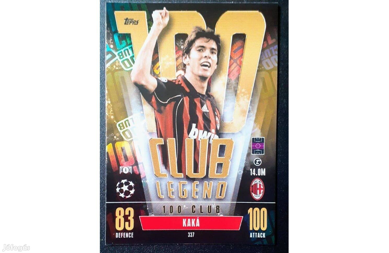 Kaká AC Milan 100 Club Legend focis kártya Match Attax Extra 2024