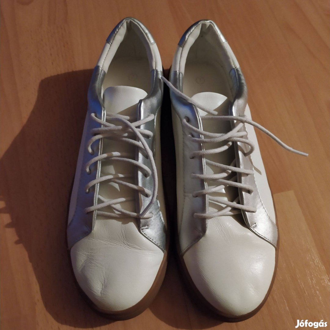 Kaleidoscope ezüst fehér női cipő 40,5 41 UK 7