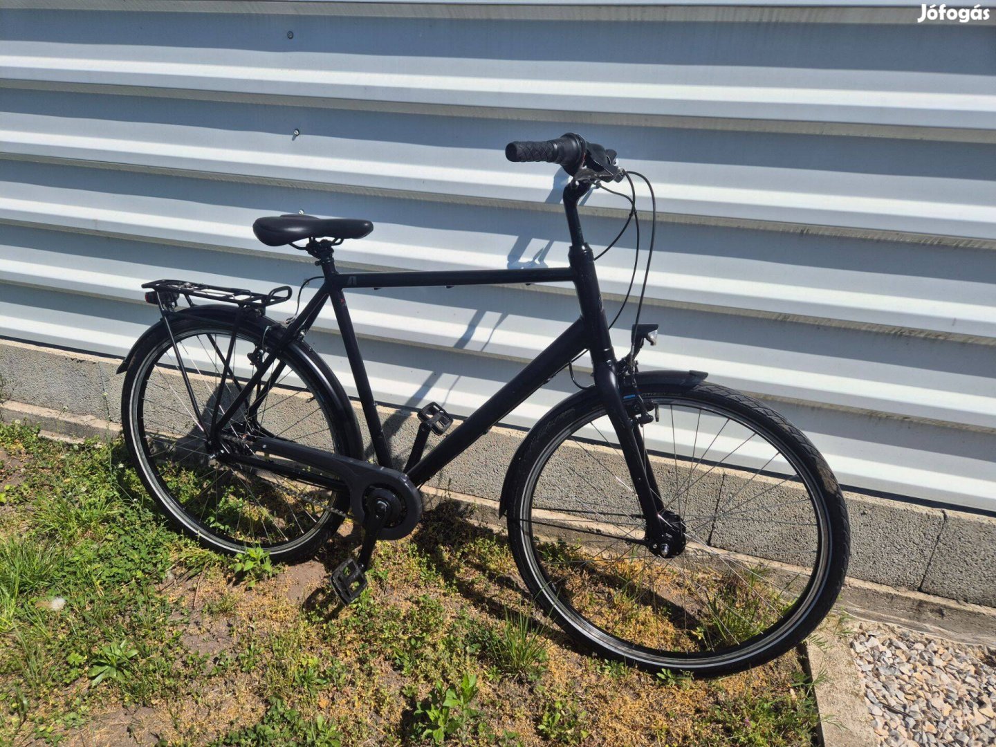 Kalkhoff matt fekete 28" xl férfi trekking kerékpár bicikli agyváltó