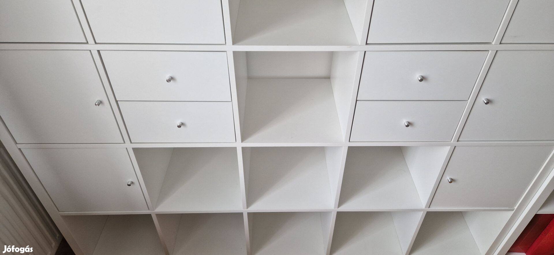 Kallax 5x5 ajtók fiók jó állapot, lapra szerelve