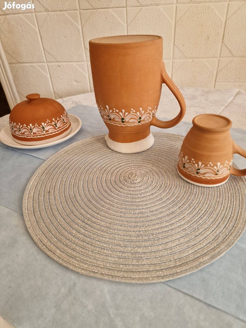 Kalocsai minta mázas reggeliző készlet