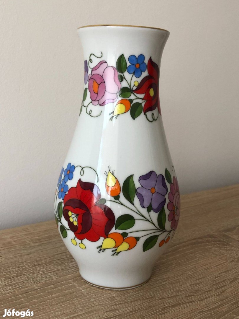 Kalocsai porcelán váza