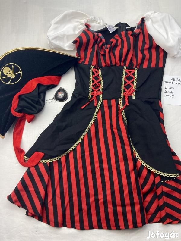 Kalóz jelmez, lány kalóz jelmez, felnőtt jelmez DK271