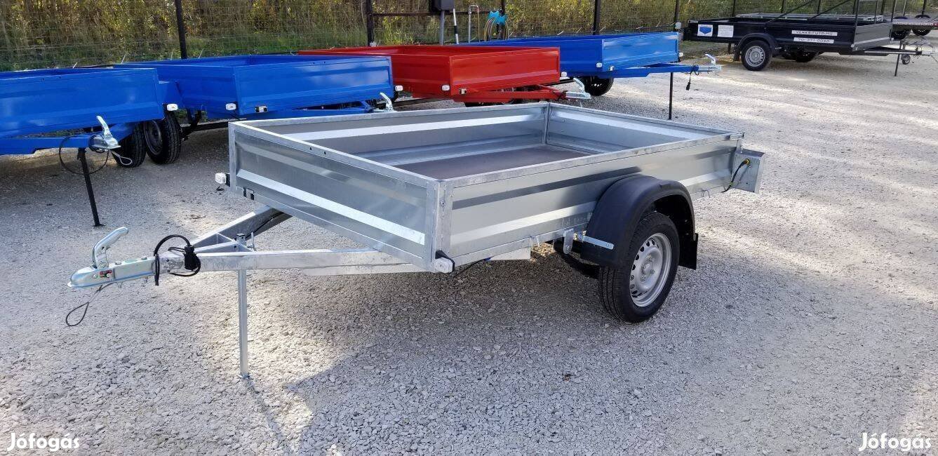 Kalydi Új 130x220 Horganyzott Nyitott Utánfutó 750kg