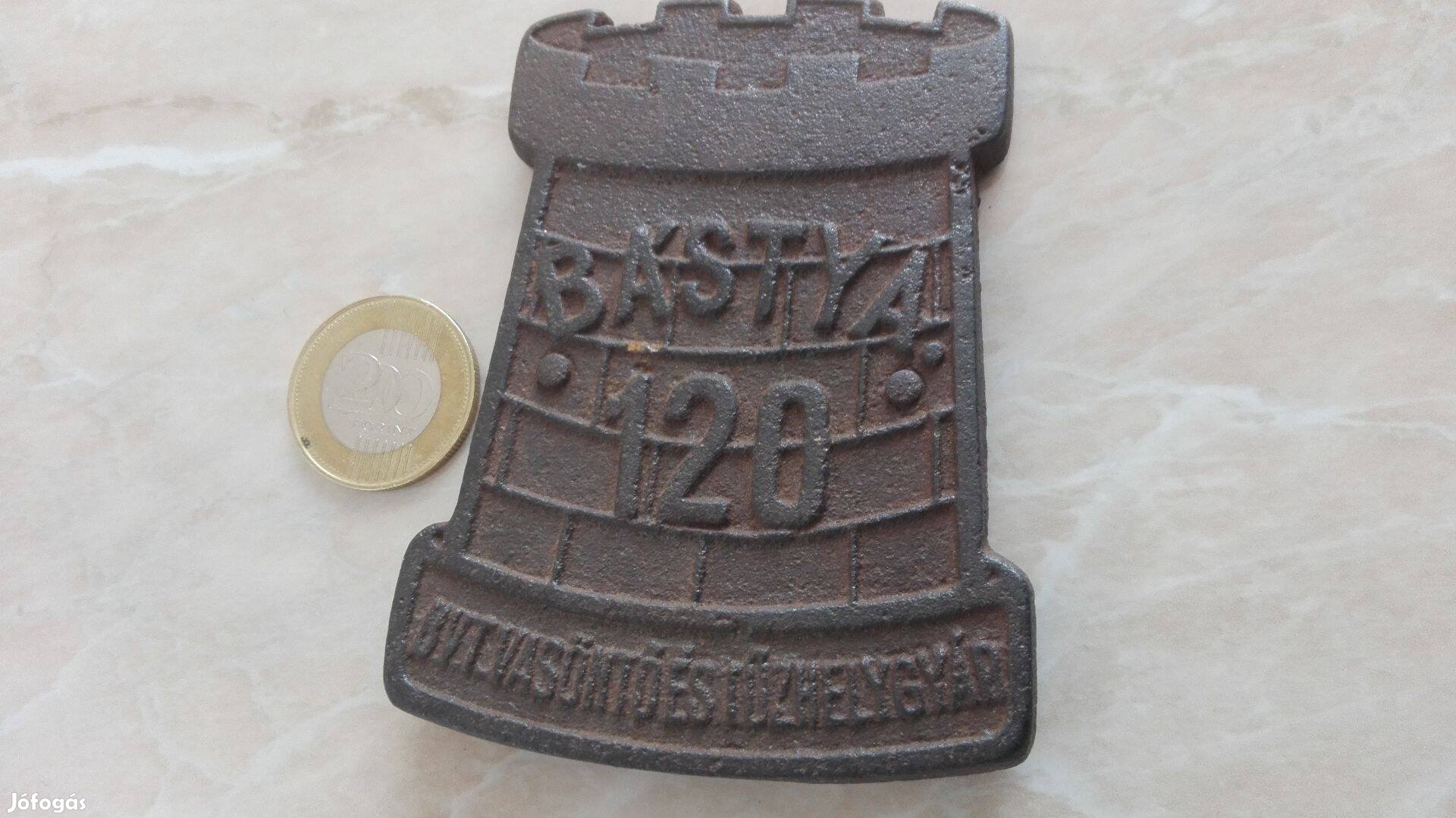 Kályha védjegy Bástya régi öntötvas szép db
