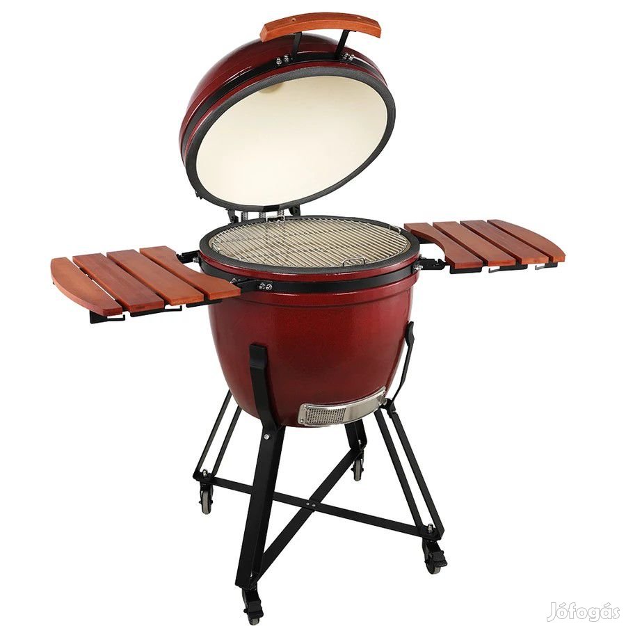 Kamado Kerámia Grill Prémium 60cm-es Bordó