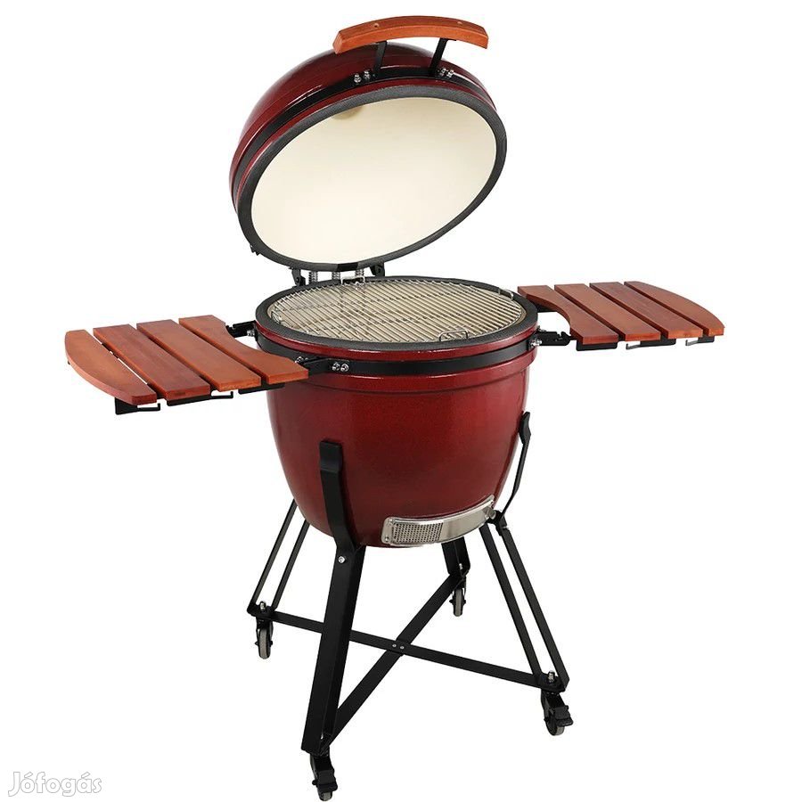 Kamado Kerámia Grill Prémium 60cm-es Bordó