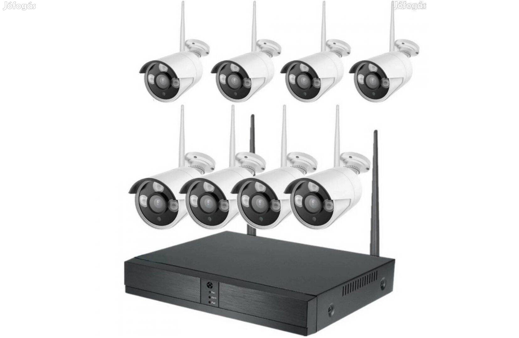 Kamera rendszer wifi komplett megfigyelő rendszer 8db
