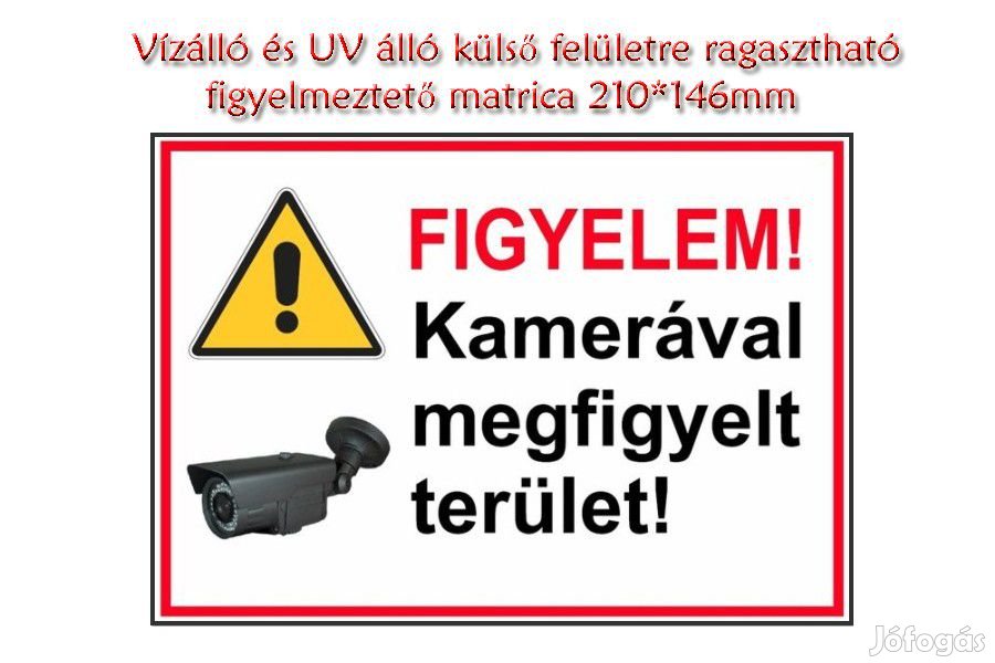 Kamerával megfigyelt terület matrica