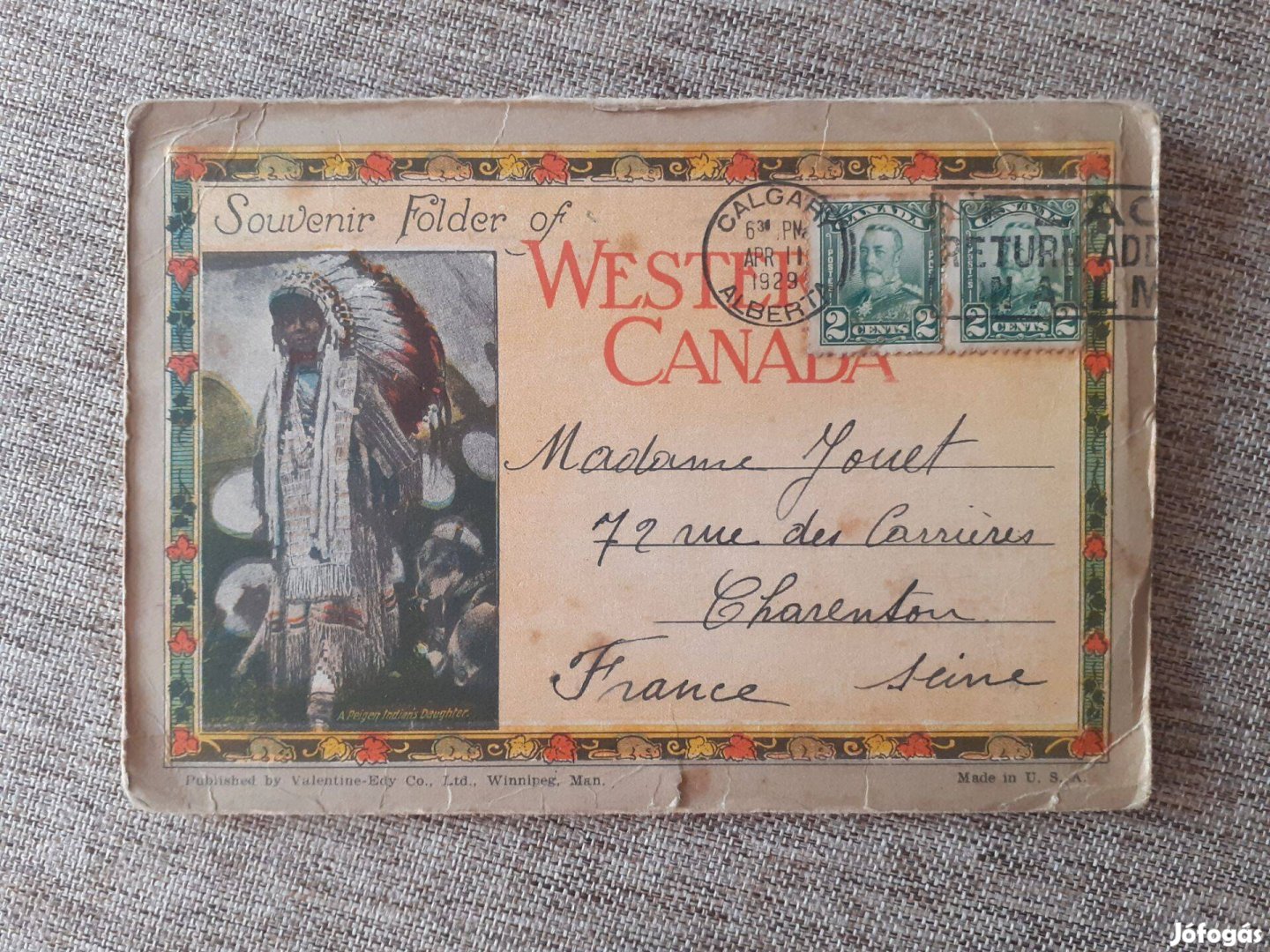 Kanada 1929-es leporello képeslap eladó