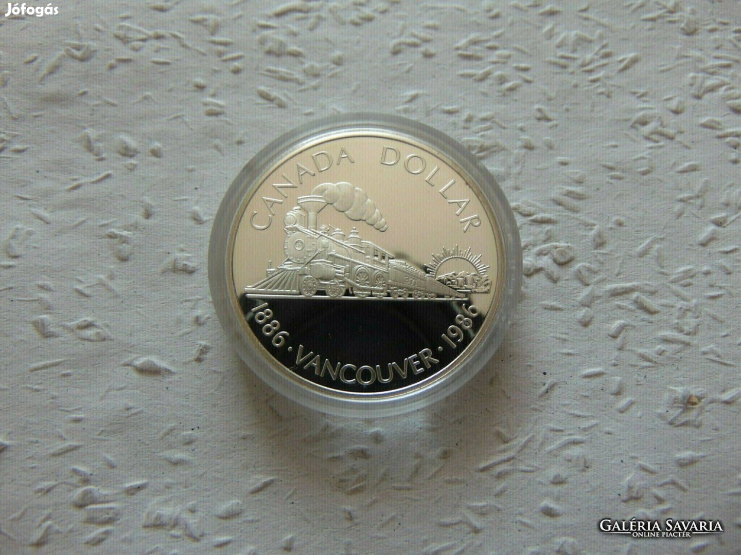 Kanada ezüst 1 dollár PP 1986 23.32 gramm Zárt kapszulában