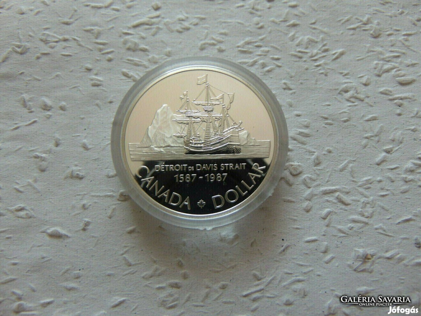 Kanada ezüst 1 dollár PP 1987 23.32 gramm Zárt kapszulában