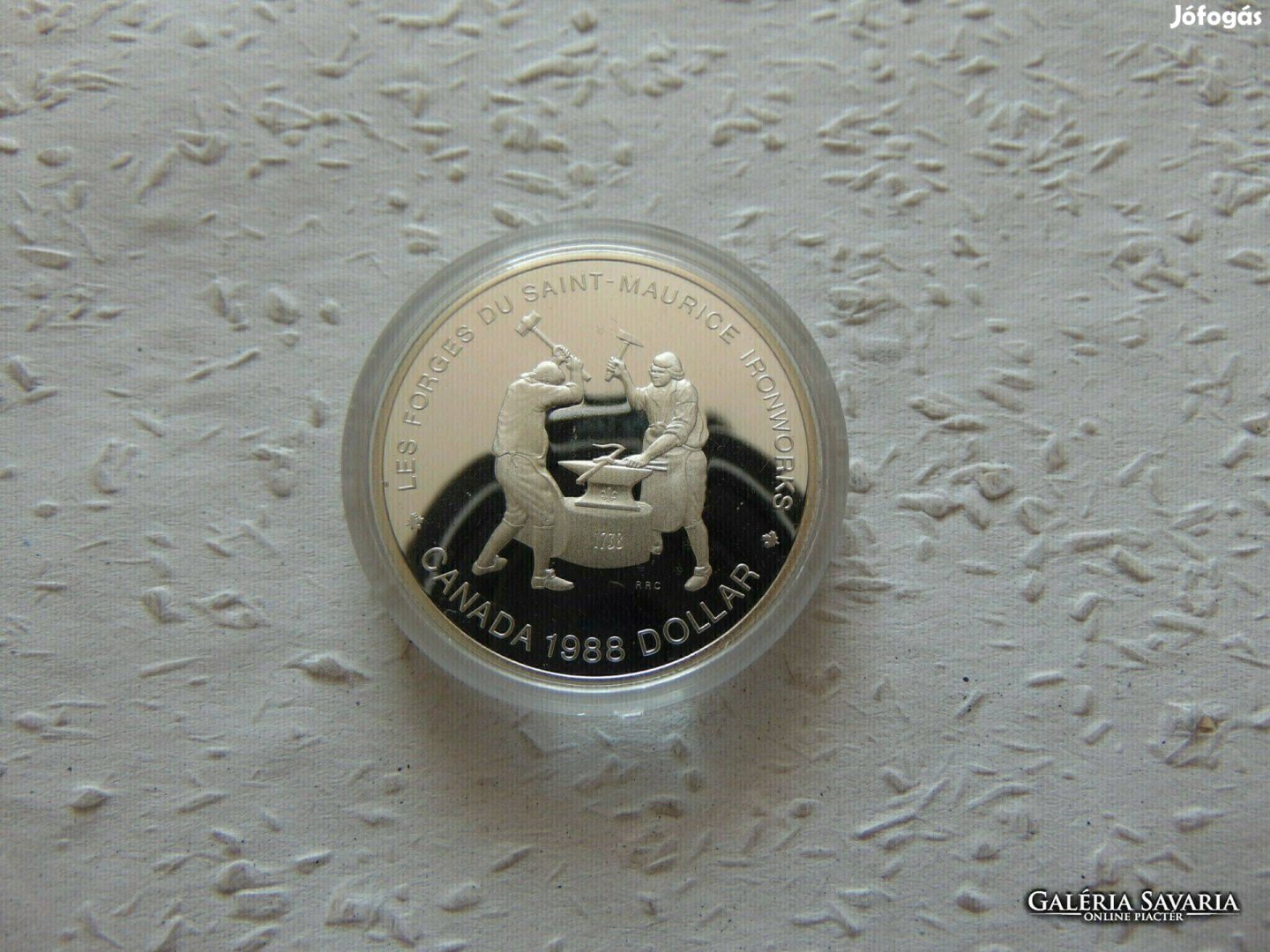 Kanada ezüst 1 dollár PP 1988 23.32 gramm Zárt kapszulában