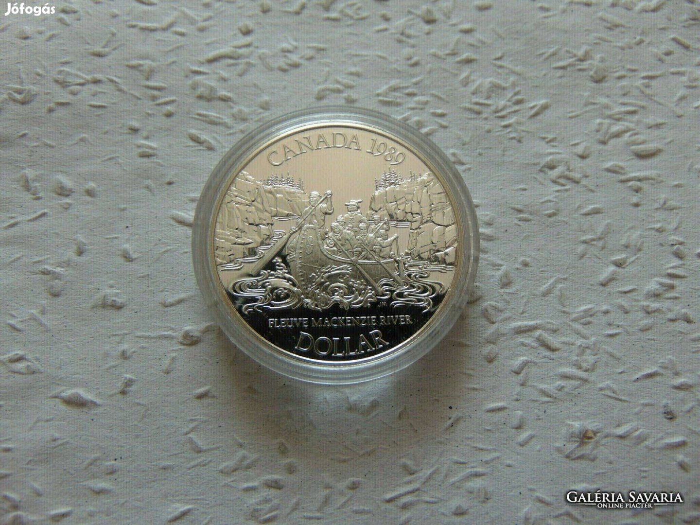 Kanada ezüst 1 dollár PP 1989 23.32 gramm Zárt kapszulában