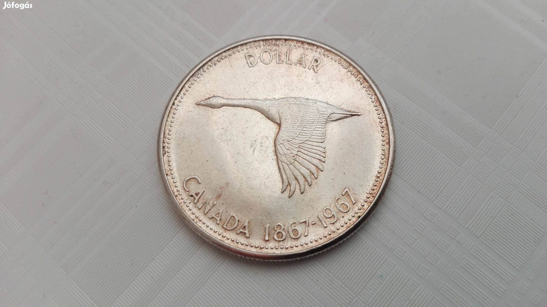 Kanadai Jubileumi 1967-es /1867-1967/ ezüst 1 Dolláros