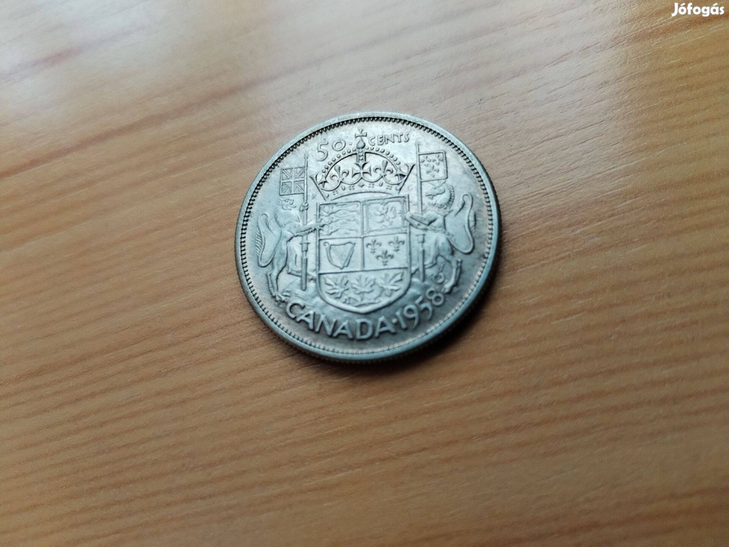 Kanadai ezüst 50 cent 1958-as ritkább szép db