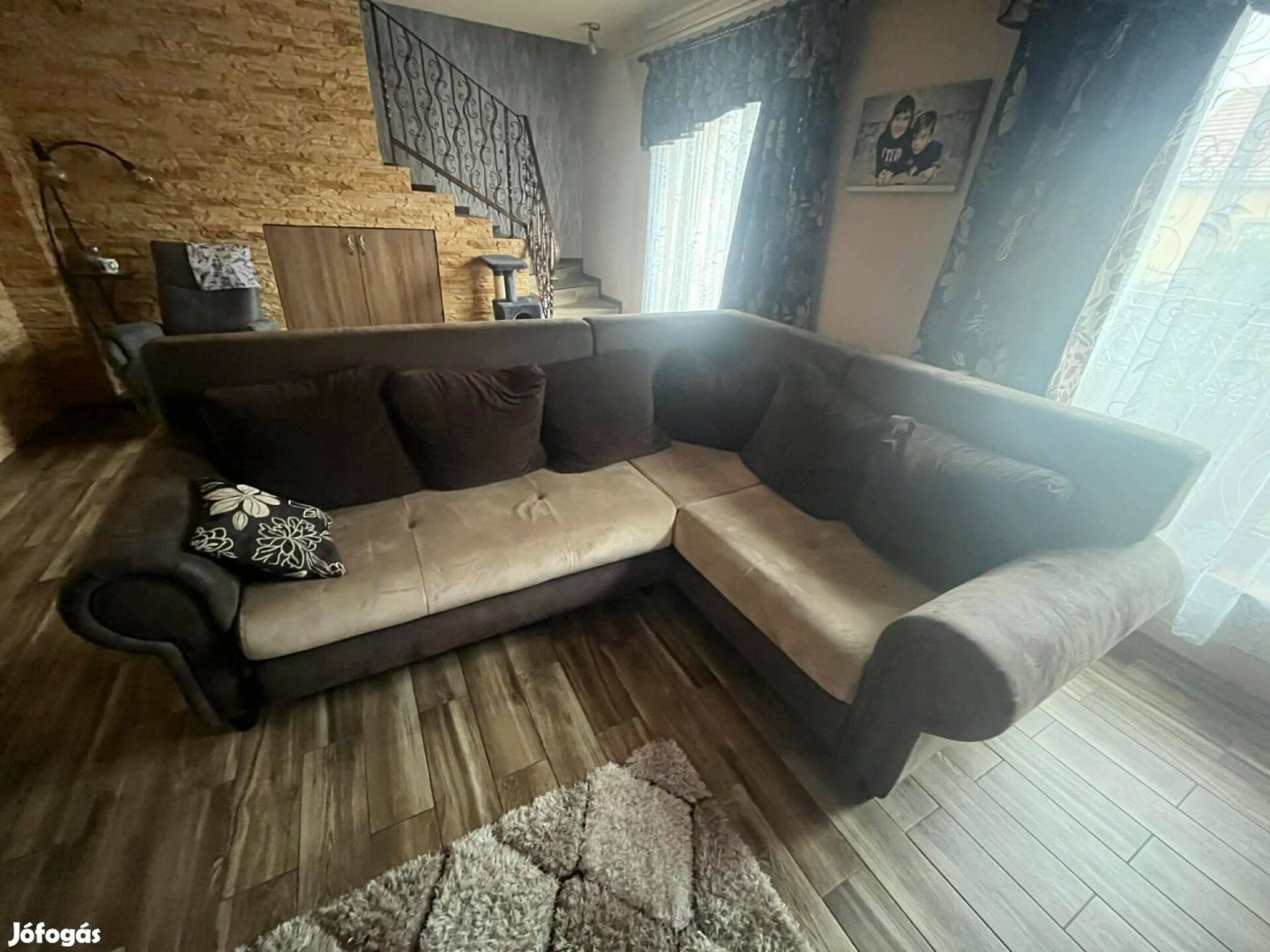 Kanapé 240190 vagy 270 cm az egyenes sarokelem nélküli