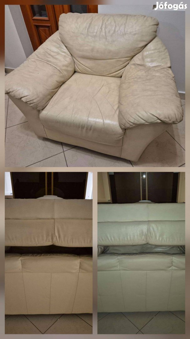 Kanapé ill. fotel szett 123 részes, bézs színben