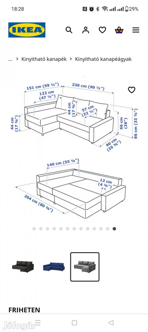 Kanapéágy Ikea