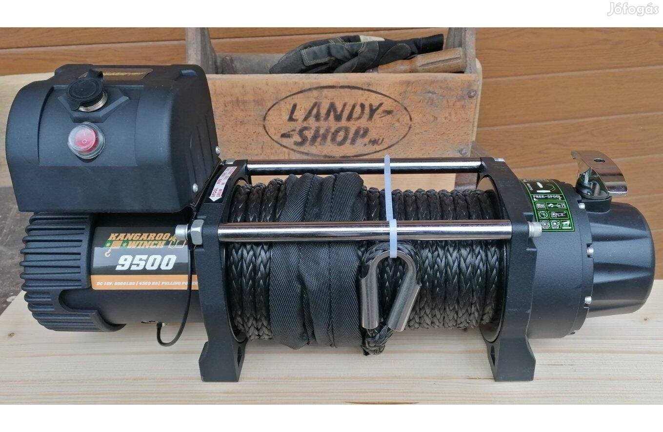 Kangaroowinch K9500SR 12V elektromos gyors csörlő szintetikus kötéllel