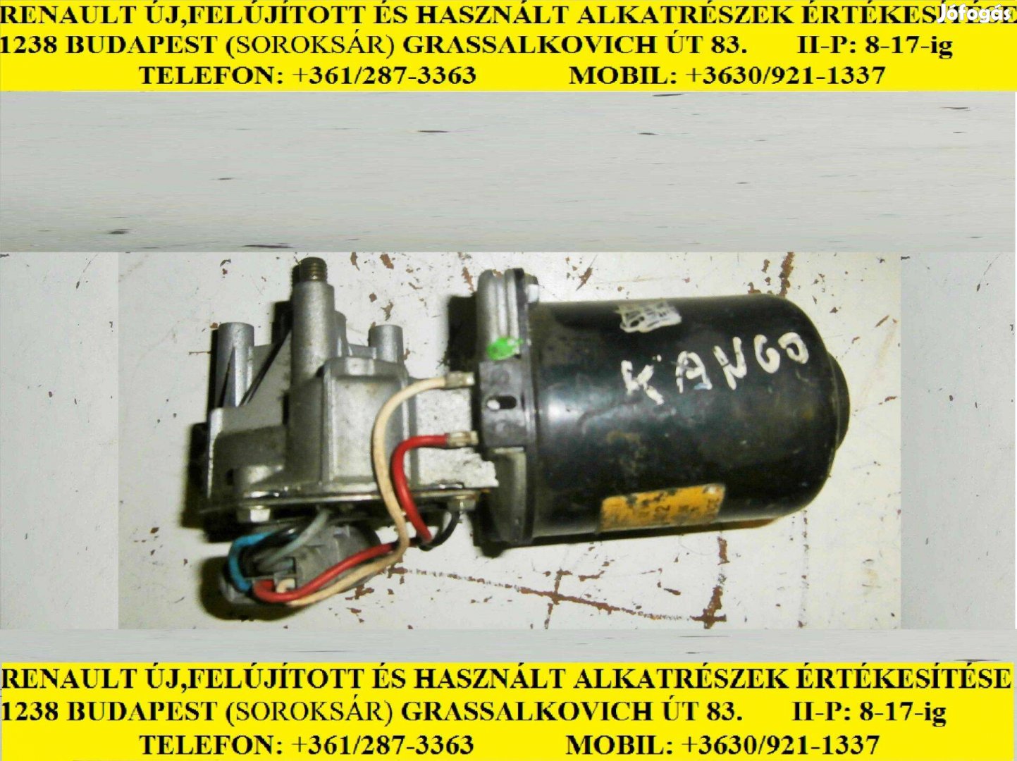 Kangoo ablaktörlő motor 2003-ig