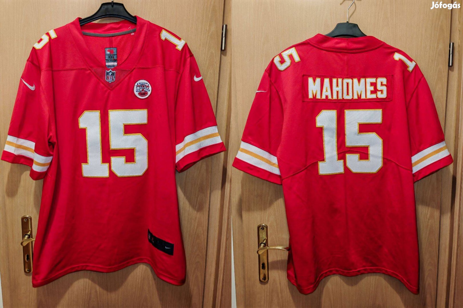 Kansas City Chiefs varrott Patrick Mahomes NFL szurkolói mez (2XL)