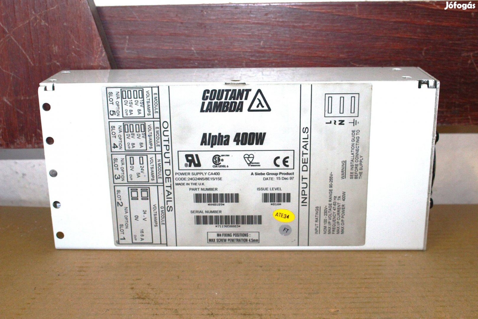 Kapcsolóüzemű tápegység 5 kimenet 400W 5Vdc 8Vdc 15Vdc